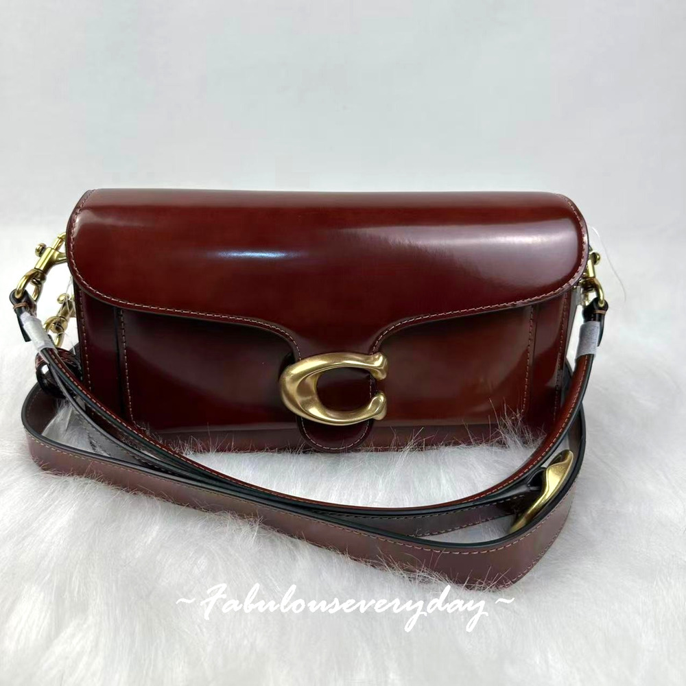 Coach Tabby Shoulder Bag 26 Crossbody in Leather/Brass/Dark Neutral CW631 NWT